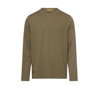 camel active - fleXXXactive® Langarmshirt mit Rundhalsausschnitt deep olive - Gr. - XXL