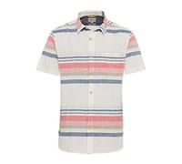 camel active Herren Gestreiftes Hemd aus einem Leinen-Baumwollmix Beige, Menswear-XXL