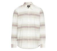 camel active Herren Gestreiftes Hemd aus Reiner Baumwolle Beige-Grau, menswear-3XL