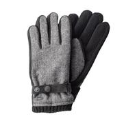 camel active - Handschuhe mit Lederriemen in Wolloptik - Farbe - cold grey melange - Größe - M