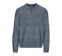 Strickpullover mit Brusttasche Modell 'Henley' 3XL men Hellblau