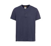camel active T-Shirt mit Serafino-Ausschnitt in Marine, Größe S