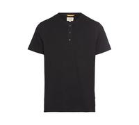 camel active Herren Kurzarm Henley T-Shirt mit Knopfleiste Schwarz Menswear-S