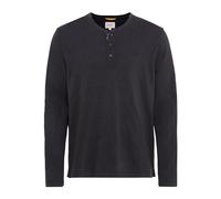 camel active - Henleyshirt aus nachhaltigem Organic Cotton asphalt - Gr. - XL