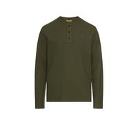 Camel Active Herren Henleyshirt aus reiner Baumwolle Waldgrün Größe 3XL