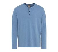 camel active Herren Henleyshirt aus zertifiziertem Organic Cotton Blau, Menswear-M