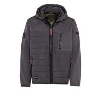 camel active Herren Hybrid-Blouson mit Kapuze Grau, menswear-66