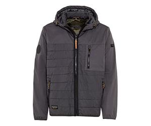 camel active Herren Hybrid-Blouson mit Kapuze Grau, menswear-66