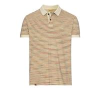 camel active Herren Jersey Poloshirt mit Multicolour-Streifen Beige, Menswear-XL