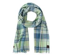 camel active Herren Karierter Schal aus reiner Baumwolle Pistazie, menswear-OS