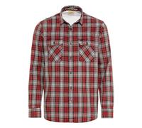 camel active Herren Kariertes Hemd aus Reiner Baumwolle Rot, Menswear-S