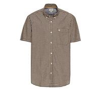 Camel Active Kurzarmhemd kariert, Herren, 100% Baumwolle, Button-Down-Kragen, Gr. L, Blau
