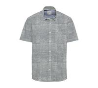 camel active Herren Kariertes Kurzarmhemd aus Baumwolle Dunkelblau, Menswear-L