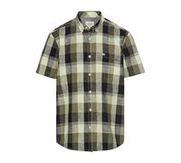 camel active - Kariertes Kurzarmhemd aus reiner Baumwolle dusty khaki - Gr. - L