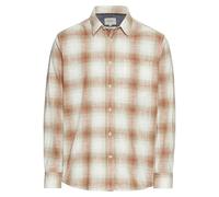 camel active Herren Kariertes Langarmhemd aus Baumwolle Beige, Menswear-L