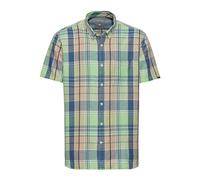 camel active Herren Karohemd aus Leinenmix Pistazie, Menswear-M