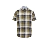 Camel Active Karohemd aus reiner Baumwolle Kurzarm Button-Down-Kragen Olivgrün XXL