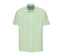 camel active Herren Kurzarm Hemd aus einem Leinen-Baumwoll-Mix Pistazie Menswear-M