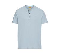 camel active Herren Kurzarm Henley aus Organic Cotton Blau, Menswear-XL