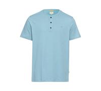camel active Herren Kurzarm Henley T-Shirt mit Knopfleiste Blau, Menswear-S