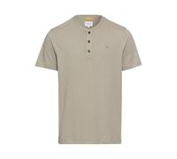 camel active Herren Kurzarm Henley T-Shirt mit Knopfleiste Khaki, menswear-4XL