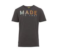 camel active Herren Kurzarm T-Shirt aus Bio-Baumwolle Dunkelgrau, Menswear-M
