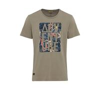 camel active Herren Kurzarm T-Shirt aus Bio-Baumwolle Khaki, Menswear-XXL