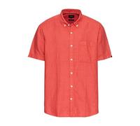 camel active - Kurzarmhemd aus einem Baumwoll-Leinenmix sunfaded red - Gr. - 3XL