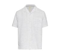 camel active Herren Kurzarmhemd aus Leinen-Baumwoll-Mix Grau, Menswear-XXL