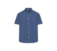 camel active Herren Kurzarmhemd aus Leinenmix Indigoblau, Menswear-XXL