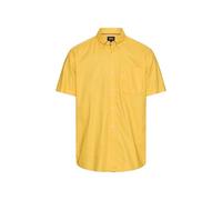 camel active Herren Kurzarmhemd aus Leinenmix Sonnengelb, Menswear-XL