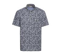 camel active Modern Fit Hemd Halbarm Button Down Kragen Muster dunkelblau Größe M