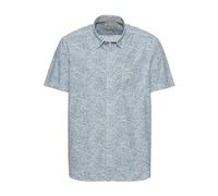 camel active Herren Kurzarmhemd mit Allover-Print Beige-Blau Menswear-M