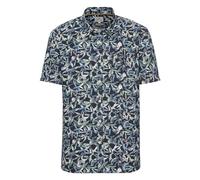 camel active Herren Kurzarmhemd mit Allover-Print Blau, menswear-6XL