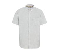 camel active Herren Kurzarmhemd mit feinem Streifenmuster Grau, Menswear-L