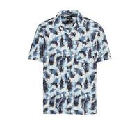 camel active Herren Kurzarmhemd mit Resort-Kragen Dunkelblau, Menswear-XXL