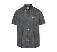 camel active Herren Kurzarmhemd mit Strukturmuster Dunkelblau, Menswear-M