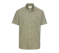 camel active Herren Kurzarmhemd mit Strukturmuster Dunkelgrün, menswear-3XL