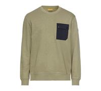 camel active Herren Lässiges Sweatshirt mit Kontrasttasche Dunkelgrün, Menswear-L