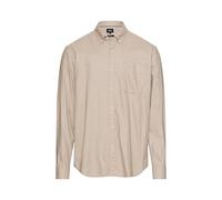 camel active Herren Langarm Hemd aus Leinen-Baumwoll-Mix Beige, Menswear-L