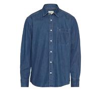 camel active Herren Langarm Hemd mit Allover-Print Blau Menswear-XXL