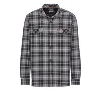 camel active Herren Langarm Hemd Regular Fit aus Baumwolle Schwarz-Grau, Menswear-M