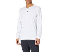 camel active Herren Langarm Henley-Shirt mit Knopfleiste Weiß, Menswear-XXL