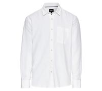 camel active Herren Langarm-Leinenhemd mit Soft-Wash-Veredelung Weiß Menswear-XXL