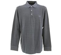 camel active, Herren Langarm Polohemd Poloshirt Pique Leicht Angerauht Marineblau 4XL