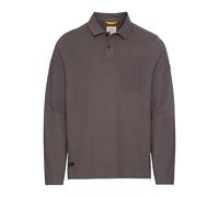 camel active Herren Langarm Poloshirt aus Reiner Baumwolle