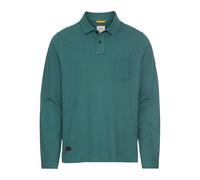 camel active Herren Langarm Poloshirt aus Reiner Baumwolle
