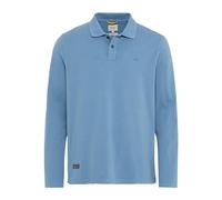 camel active Herren Langarm-Poloshirt aus Reiner Baumwolle Blau, Menswear-M