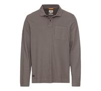 camel active Herren Langarm Poloshirt aus zertifiziertem Organic Cotton Grau, menswear-4XL