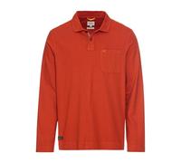 camel active Herren Langarm Poloshirt aus zertifiziertem Organic Cotton Rot, Menswear-S